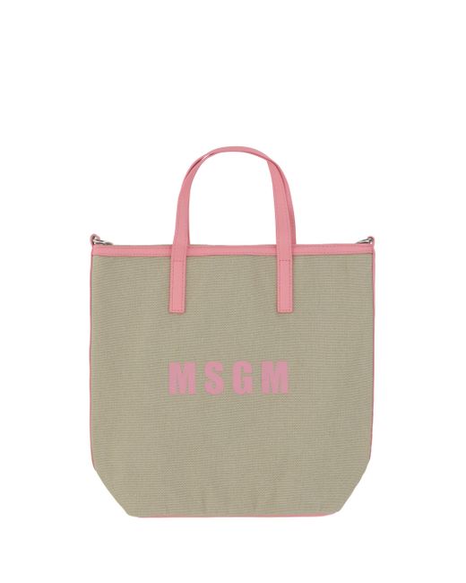 MSGM Multicolor Small Shopping Canvas Bag