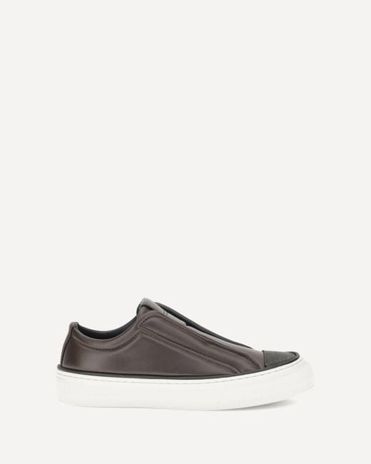 Brunello Cucinelli White Slip-On Sneakers