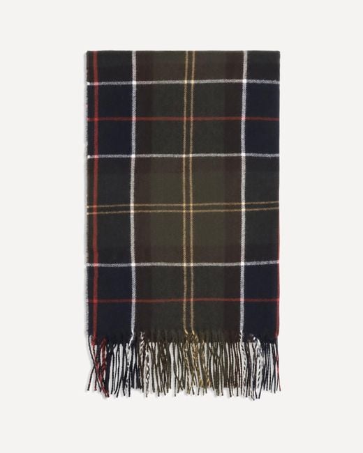 Barbour Black Stanway Tartan Wrap Scarf
