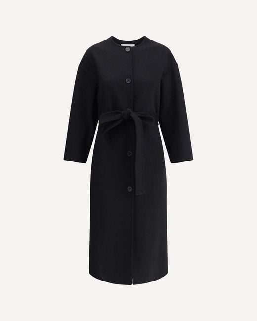 Aftercoat Black Knotted Long Coat
