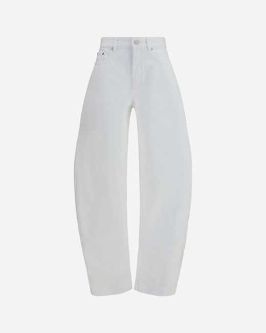 Alaïa White Barrel Jeans