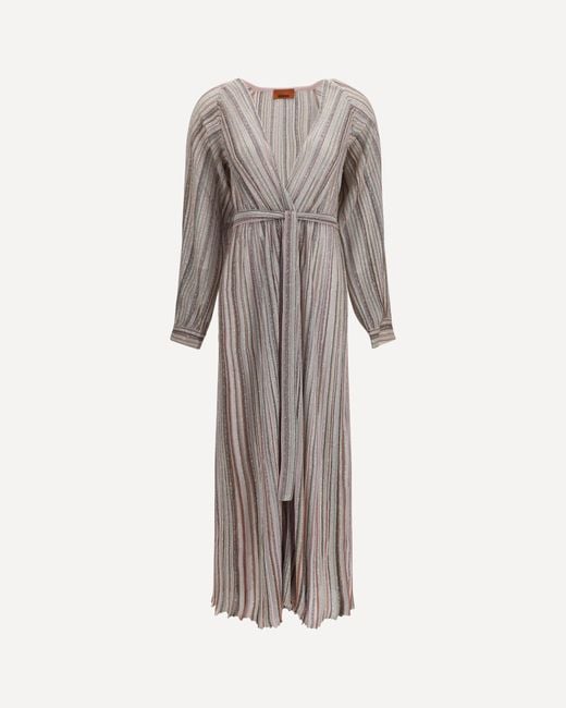 Missoni Natural Long Sequin Cardigan Dress
