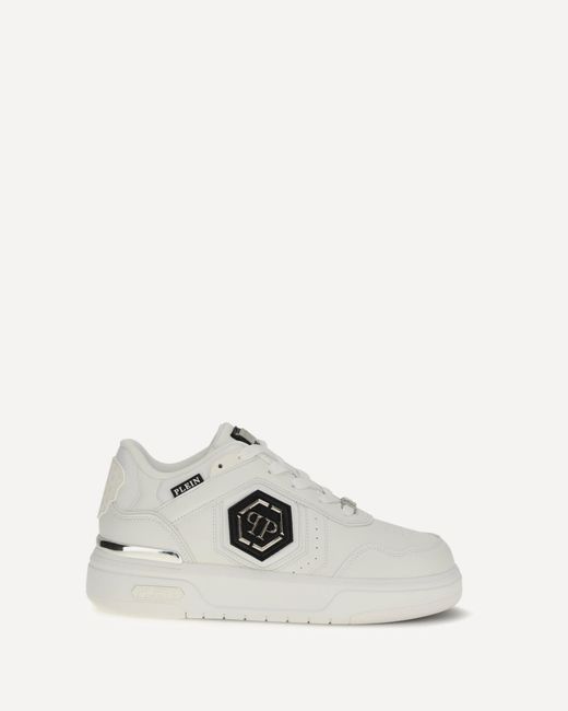 Philipp Plein White Sneakers Sk8R Leather for men