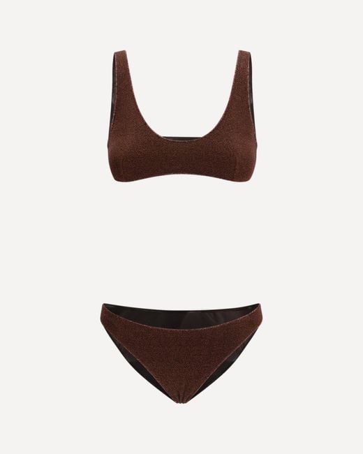 Oseree Brown Lumiere Sporty Swimsuit