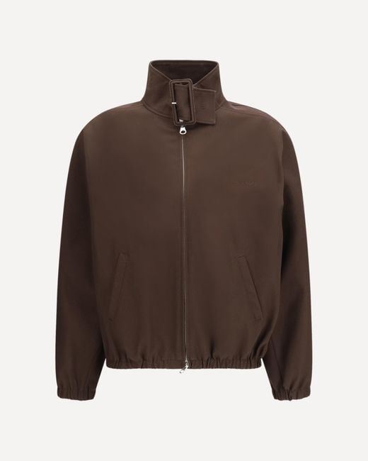 Courreges Brown Zip-Up Bomber Jacket