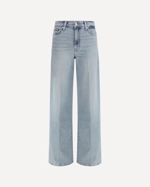 7FOR Blue Lotta Wide-Leg Jeans