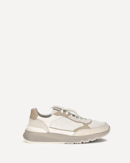 Brunello Cucinelli White Leather Sneakers for men