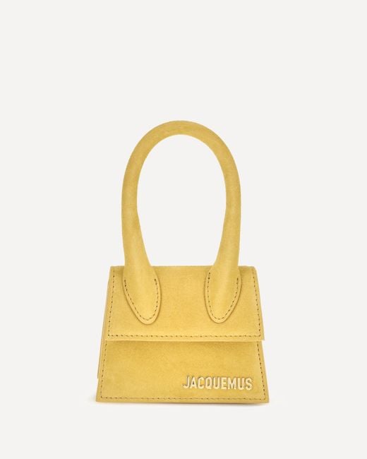 Jacquemus Yellow Le Chiquito Mini Leather Top Handle Bag