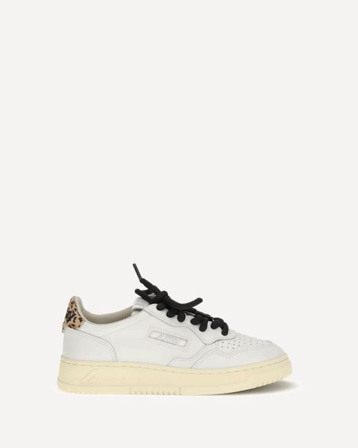 Autry Natural Medalist Low Leather Sneakers