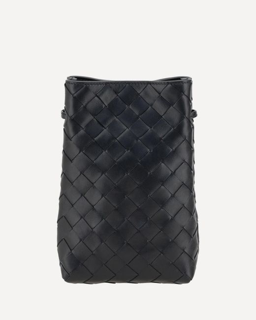 Bottega Veneta Black Iconic Intreccio Shoulder Bag