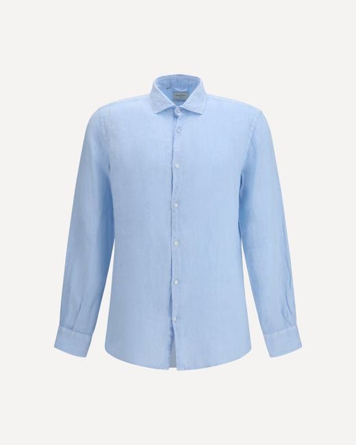 Brooksfield Blue Linen Shirt for men