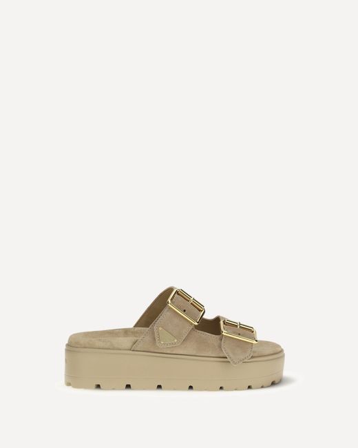 Prada Natural Platform Sandals