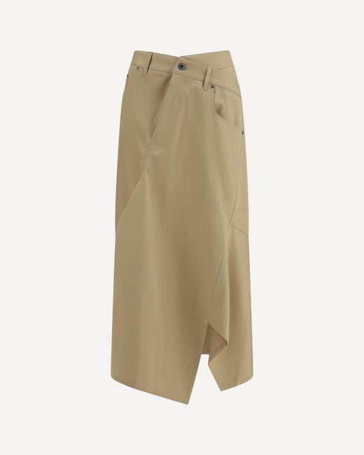 Loewe Natural Asymmetric Cotton Skirt