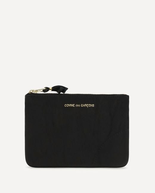 Comme des Garçons Black Leather Coin Purse for men