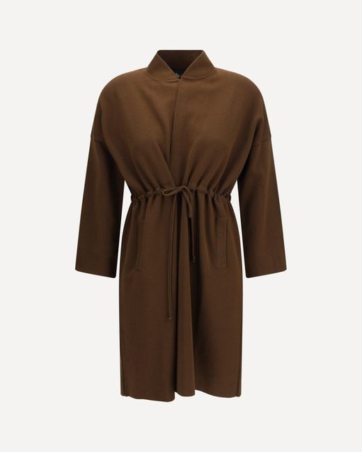 Ella Brown Deconstructed Drawstring Cardigan