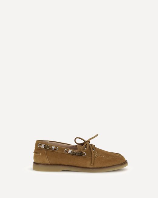 Pinko Natural Suede Grace Loafers