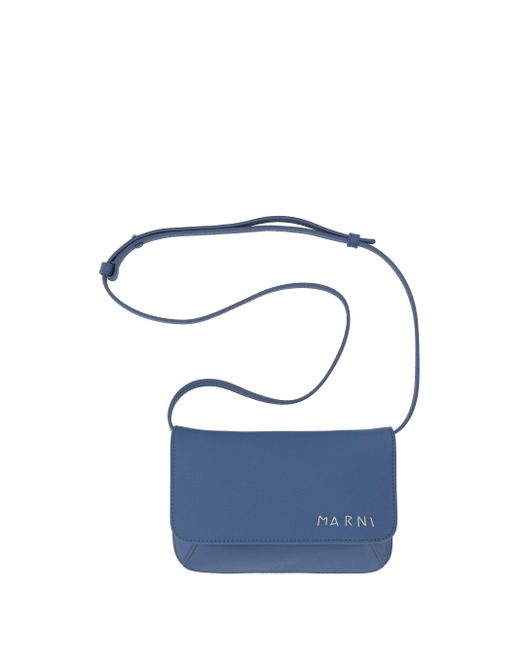Marni Blue Flap Trunk Shoulder Bag