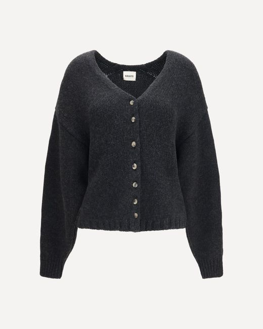 Khaite Black Axel V-Neck Cardigan