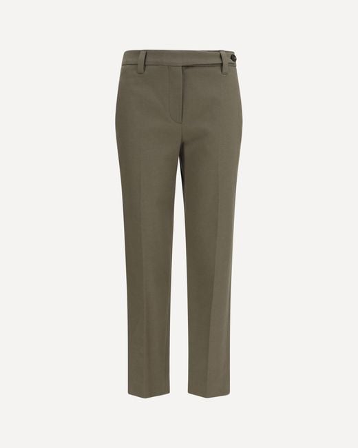 Brunello Cucinelli Green Tailored Cotton Pants