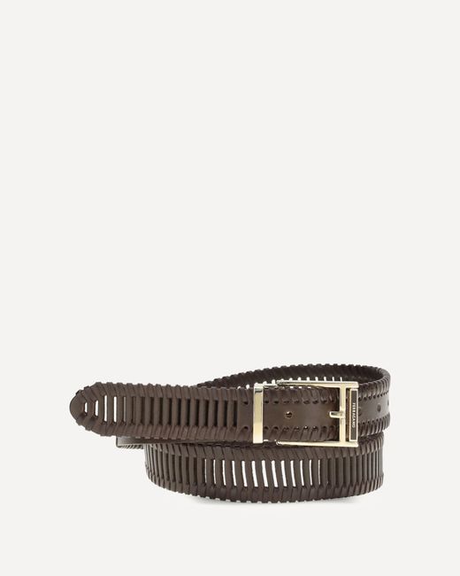 Ferragamo White Adjustable Belt for men