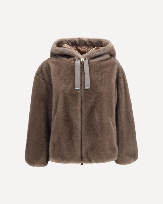 Herno Brown Hooded Jacket