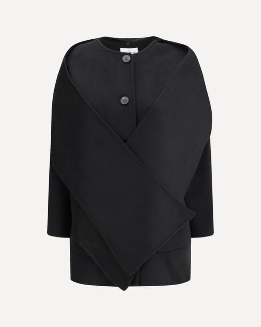 The Dynamis Studio Black Wool Scarf Coat