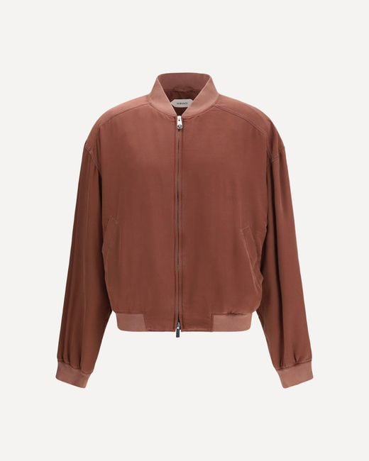 Versace Brown Overdyed Silk Jacket for men