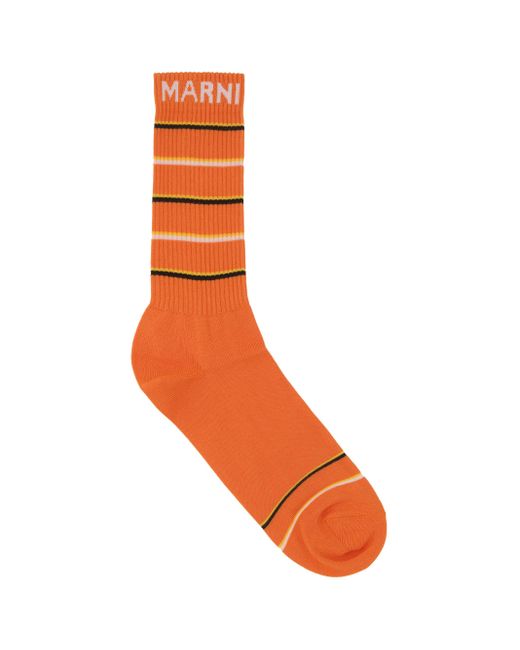 Marni Orange Socks for men