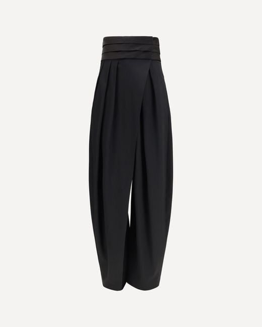 Alaïa Black Rounded Tuxedo Wool Pants