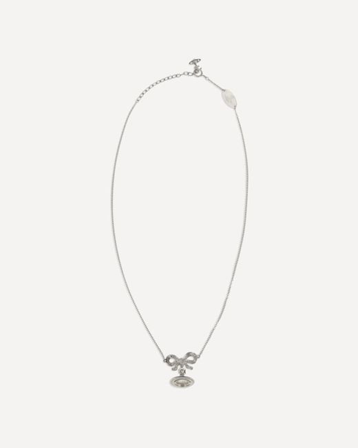 Vivienne Westwood White Octavie Pendant Necklace