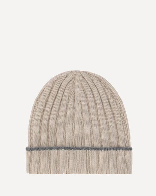 Brunello Cucinelli Natural Beanie Hat for men