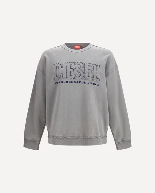 DIESEL Gray S-Boxt-Raw-V1 Sweatshirt for men