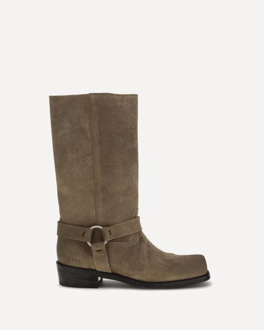 Golden Goose Deluxe Brand Natural Suede Biker Boots