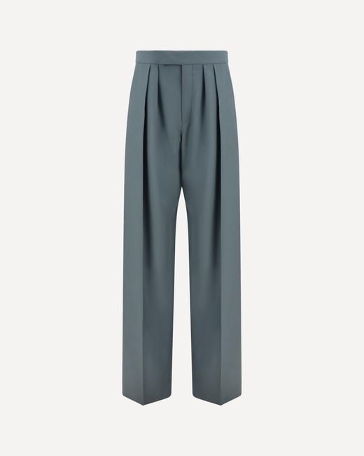 Chloé Blue Tailored Wool Pants