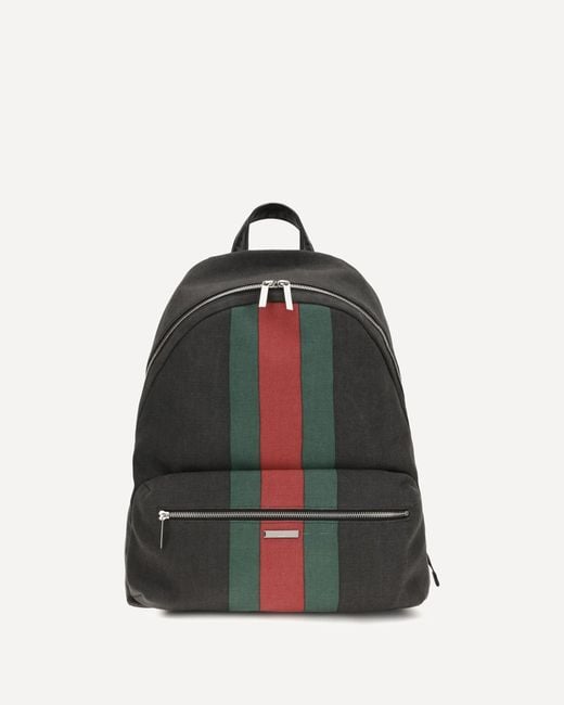 Gucci Black Large Web Backpack for men