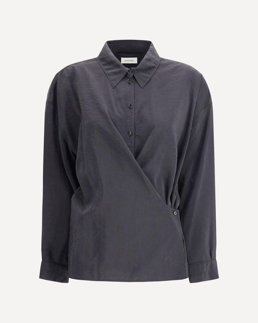 Lemaire Blue Draped Shirt
