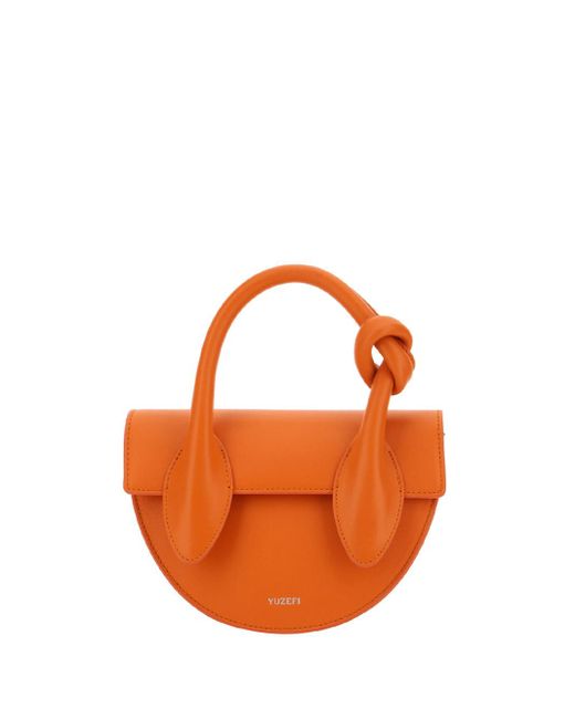 Yuzefi Orange Pretzel Handbag