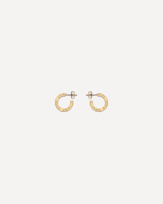 Versace White Greca Motif Earrings
