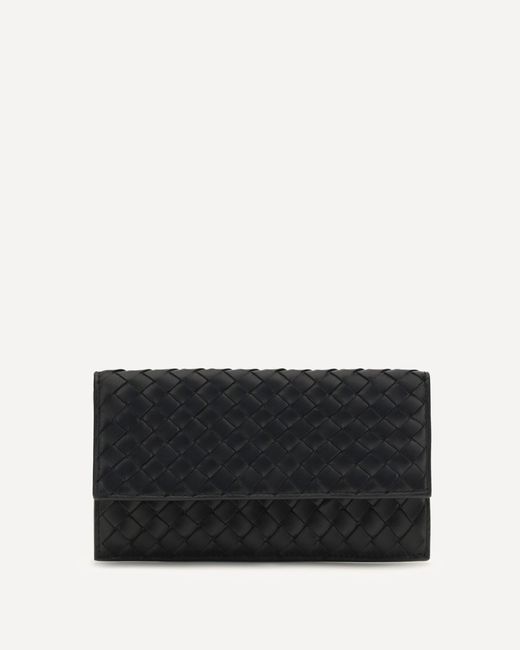 Bottega Veneta Black Intrecciato Bifold Wallet