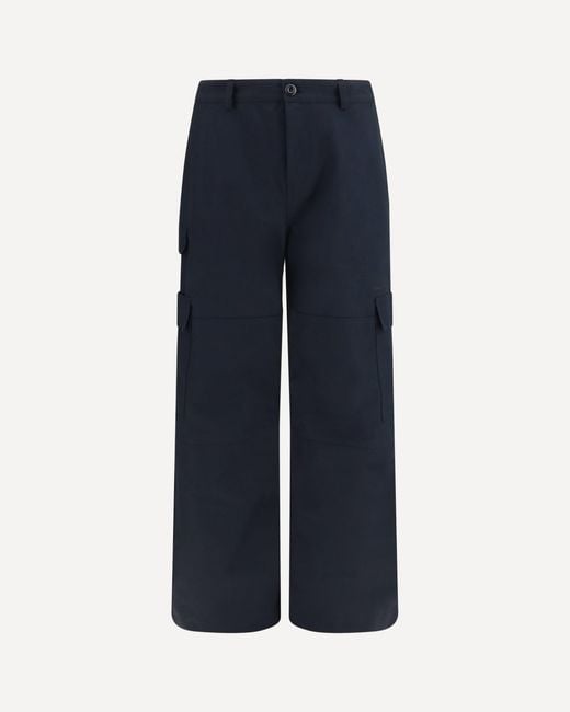 Balenciaga Blue Straight-Leg Cargo Pants for men