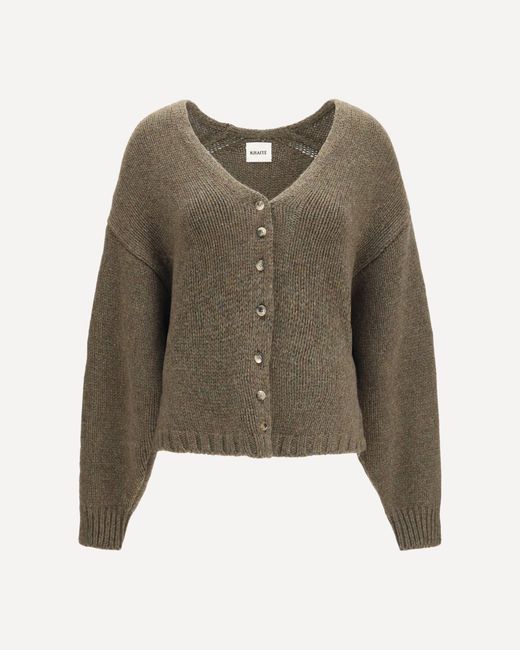 Khaite Green Axel V-Neck Cardigan