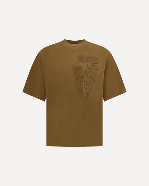 DSquared² Green Embroidered Patches T-Shirt for men