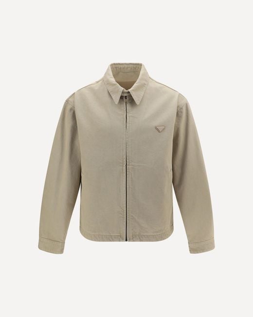 Prada Natural Denim Blouson Jacket for men