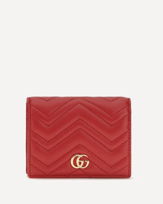 Gucci Red Gg Marmont Wallet