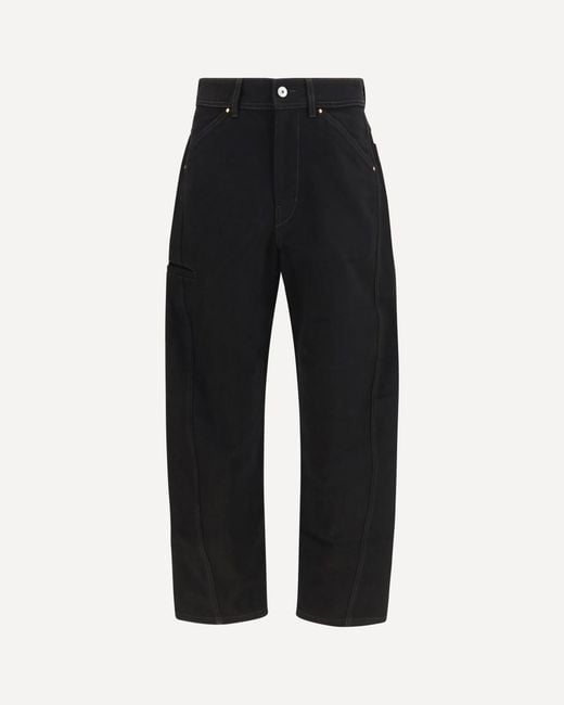 Lemaire Black Twisted Workwear Pants for men