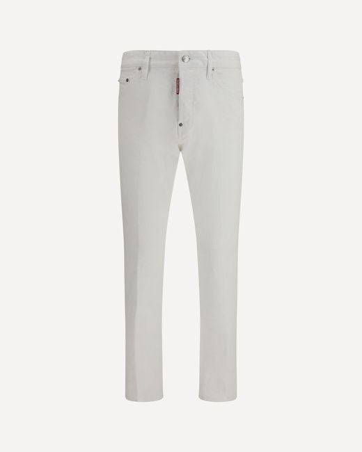 DSquared² Gray Slim Twist Washed Jeans for men