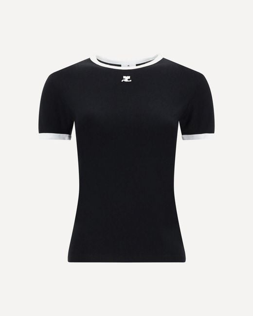 Courreges Black Logo T-Shirt