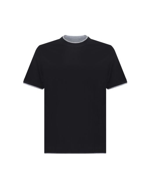 Brunello Cucinelli Black T-Shirts for men