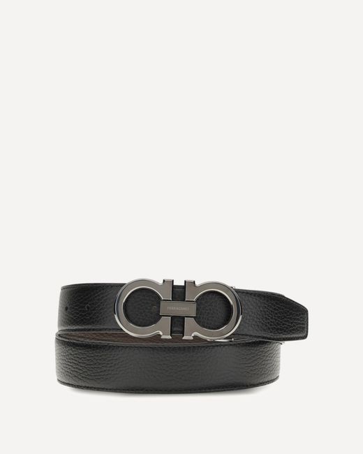 Ferragamo Black Leather Belt for men