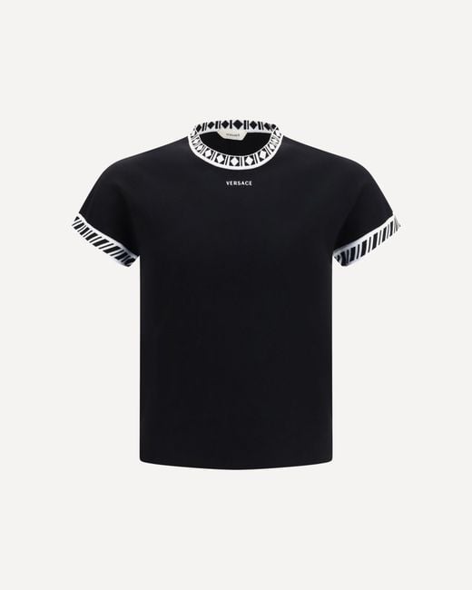 Versace Black Knit T-Shirt for men